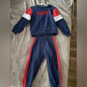 Levi's Kids Navy and Red Jogger Set